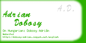 adrian dobosy business card
